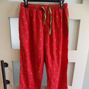 Mud Pie Red Christmas Tree Pajama Pants Bottoms Size S Men's EUC